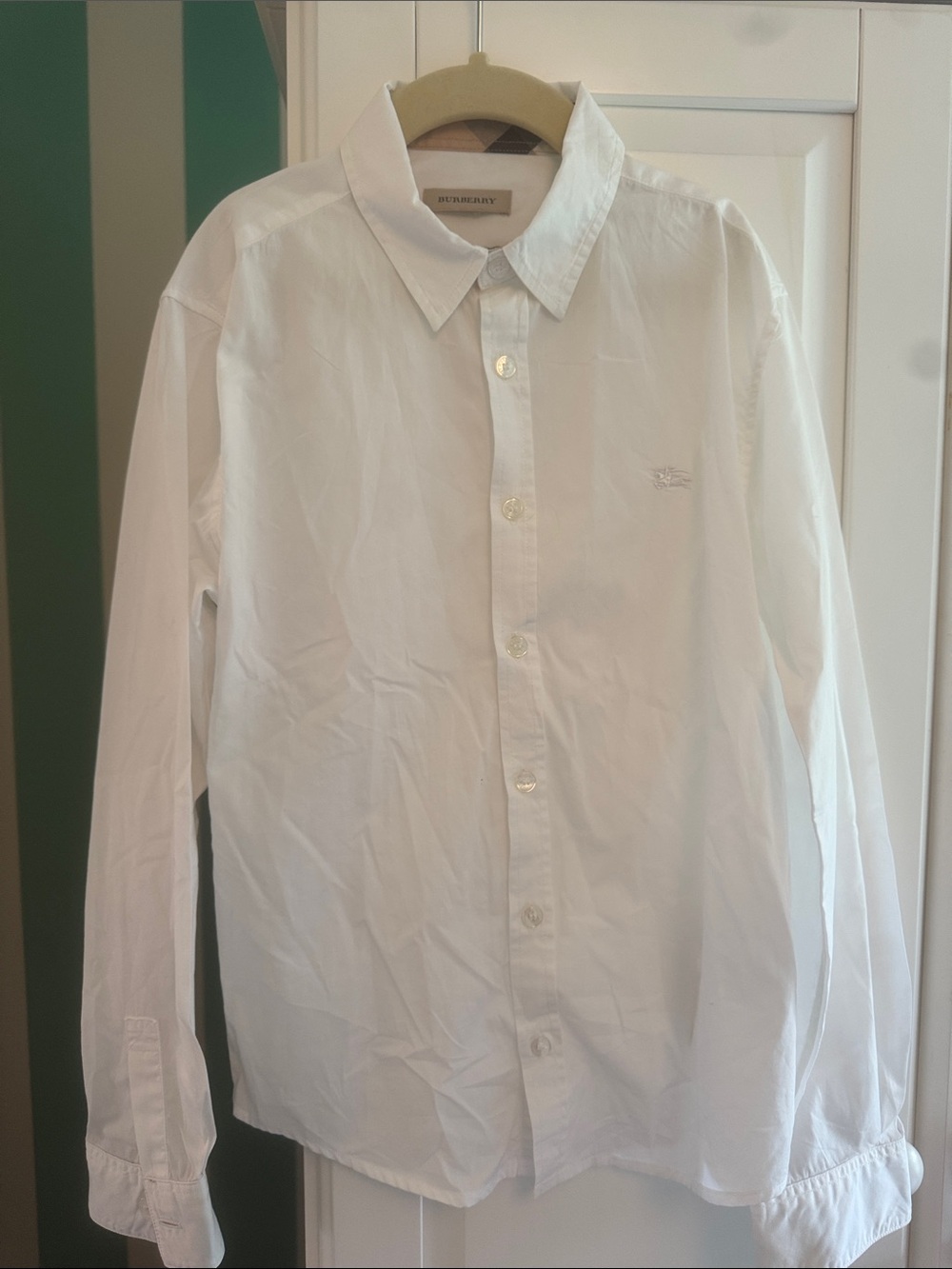 Burberry White Men’s Button-Down Dress Shirt